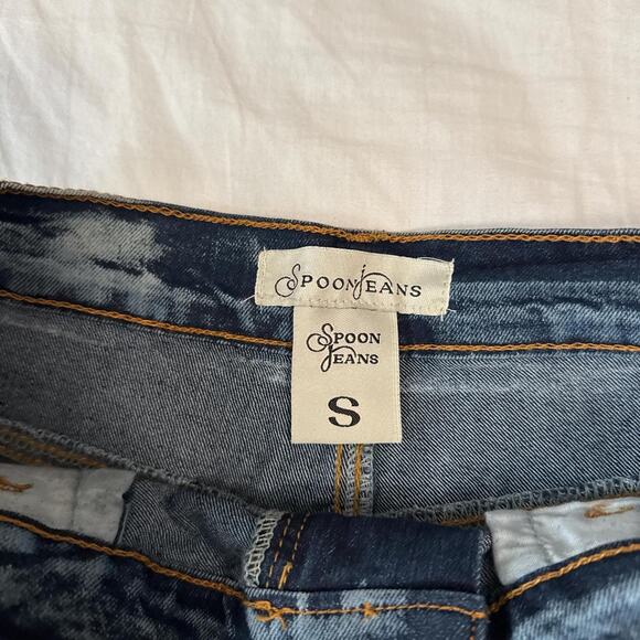 nwt spoon jeans y2k plaid ruffle denim shorts grunge punk flare - Picture 6 of 7